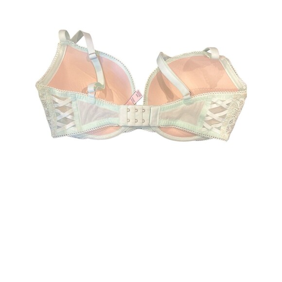Victoria Secret Dream Angels Push Up Pigeonnant Bra 34DD Mint Green Lace - Picture 2 of 7